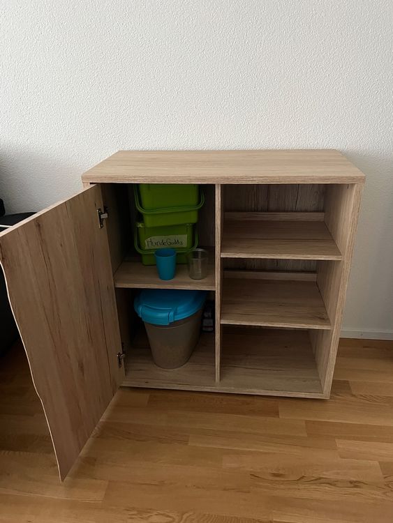 Emmtore Sideboard Betongrau Mit LED-Beleuchtung - Moderner Schrank 181cm Mit 3 Sektionen