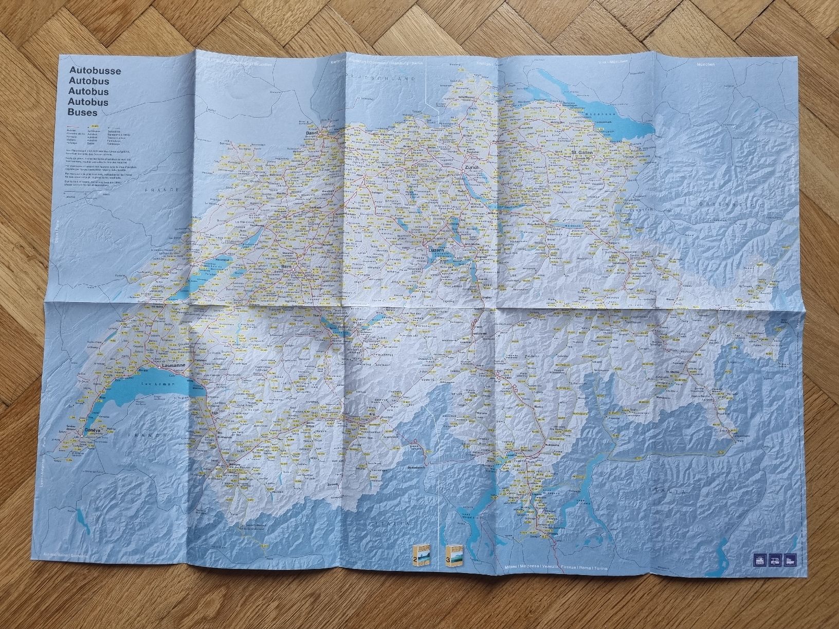 Cartine & Atlanti: Mappa Rete Autobus Svizzera – Nuovo (secondo la descrizione) da Minusio venduto da Samuel__b 1
