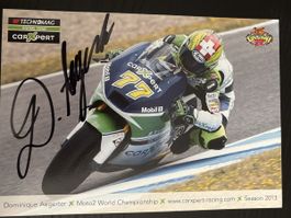 Handsigniertes Foto Dominique Aegerter Moto2 2013