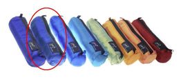 Scheibetui aus Seide - Blau-grün-violett