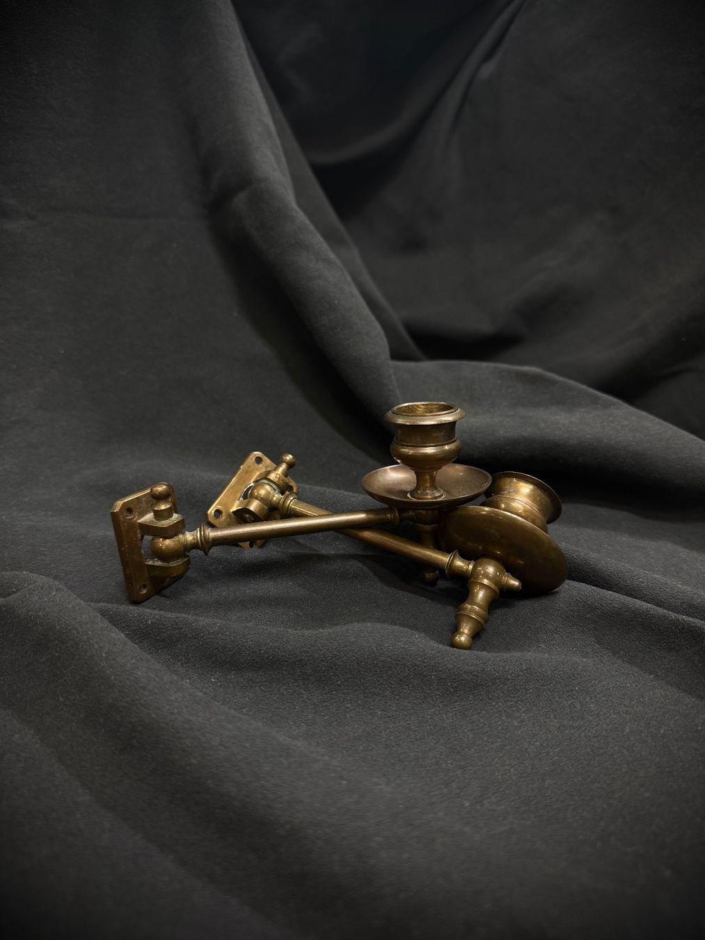Portacandele: Vintage - Antique Brass Candlestick Holders Set 2 Wall Mount – Usato da Bern venduto da nkink 3