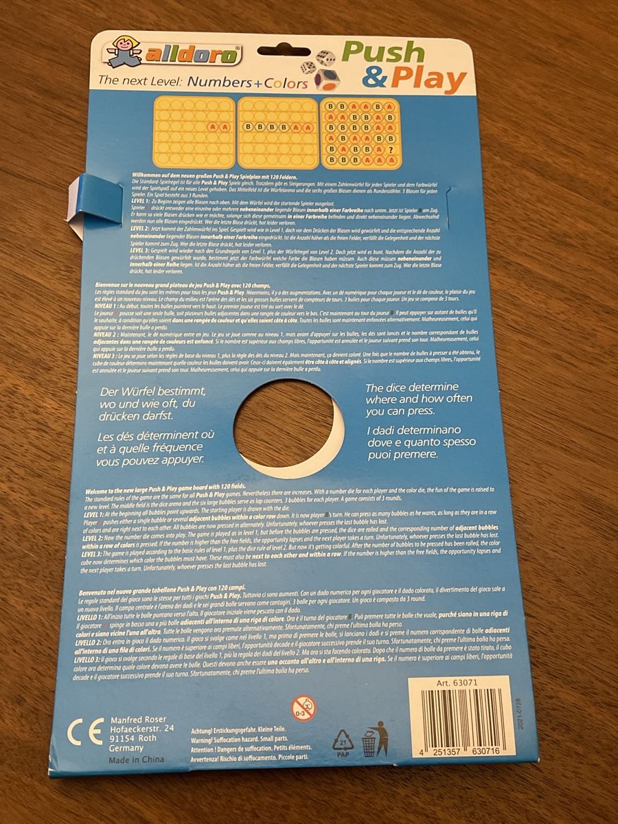 Giocattoli: Spiel Set - Pop it – Usato da Samstagern venduto da Katinka8 2
