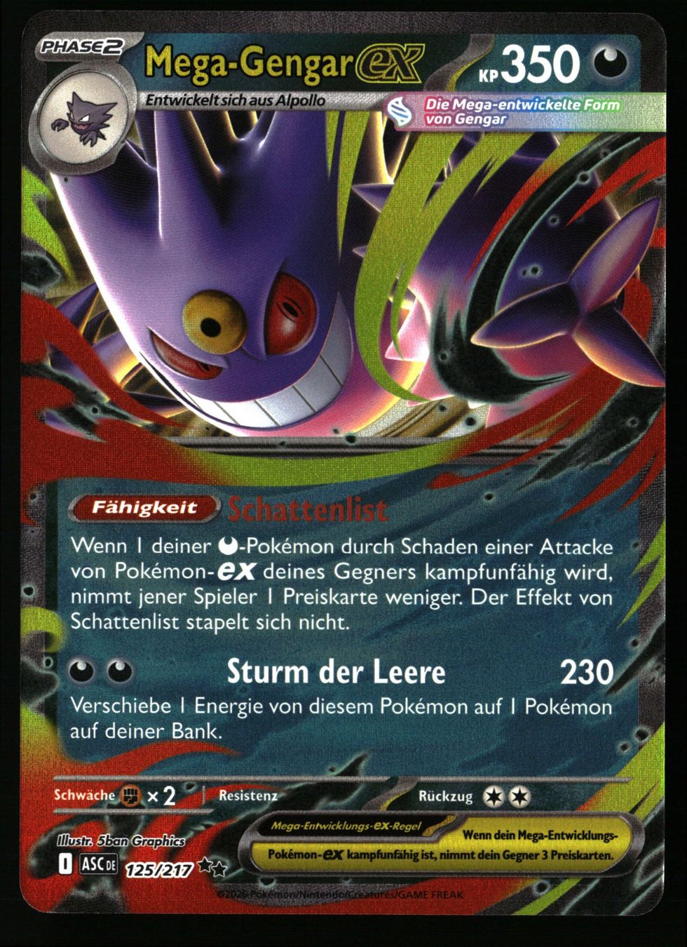 Pokémon Carte collezionabili: Mega Gengar ex ASC 125 Erhabene Helden – Usato da Feuerthalen venduto da Plazatoys