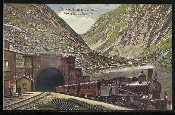 Ansichtskarten: Goeschenen, St. Gotthard-Tunnel u. schwe – Gebraucht aus Berlin von bartko-reher