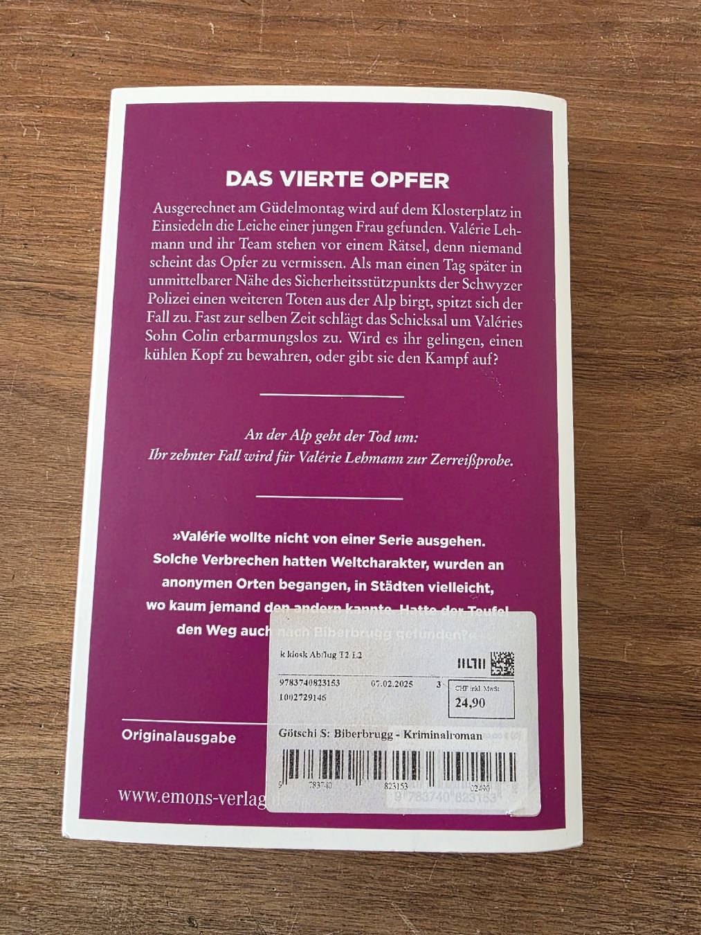 Libri: Silvia Götschi: Biberbrugg - Kriminalroman – Usato da Malans GR venduto da Pat800 1