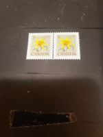 Lot de 2 timbres Canada, fleur jaune - Collection!