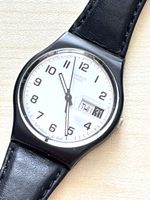 Swatch Uhr weiss Lederarmband guter Zustand