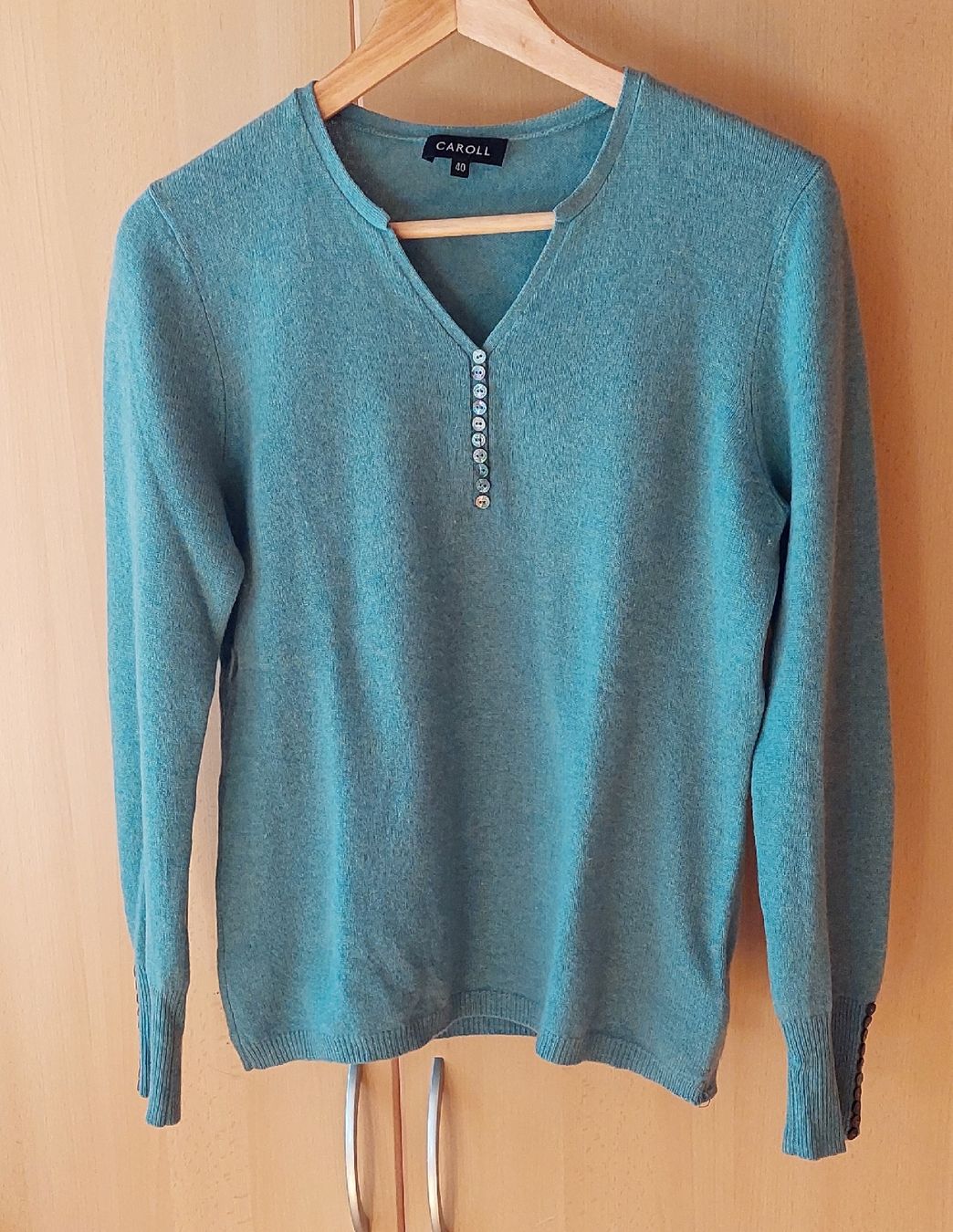 Caroll Maglioni & Felpe: Caroll Cashmere Pullover, Türkis, Gr. 40 – Usato da Schmidrüti venduto da Novemberchind