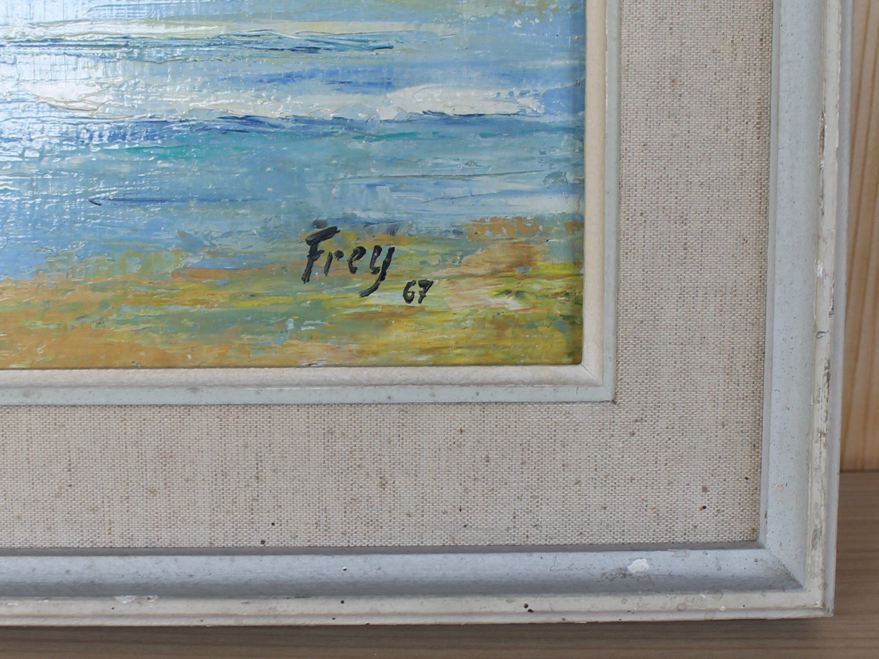 Gemälde: Antikes Öl Bild von Frey 1967 – Gebraucht aus Einigen von Seeland2ndHand 2