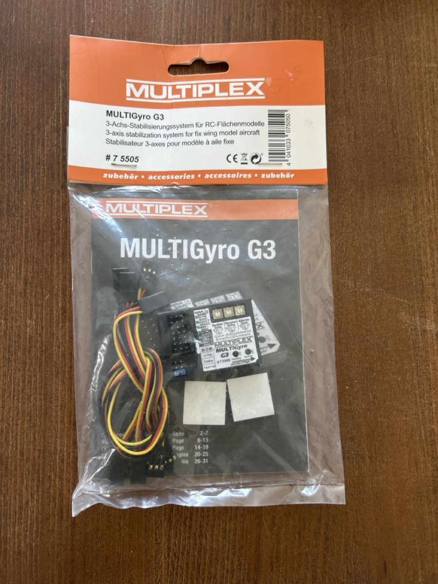 Multiplex Telecomando: MULTIPLEX MULTIGyro G3 Stabilisierungssystem, #75505 NEU – Nuovo e nell'imballaggio originale da Bern venduto da ChristianHanke