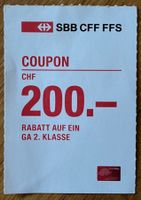 (–31. August) Gratis A-Post-Versand. SBB GA 2. Kl. Gutschein