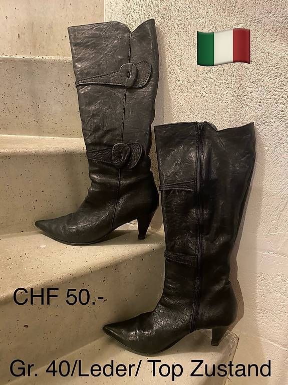Scarpe da donna: Leder Stiefel gefüttert  – Usato da Winterthur venduto da Samantha59
