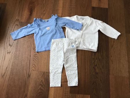 Steiff Baby Set 3-6M himmelblau/weiss