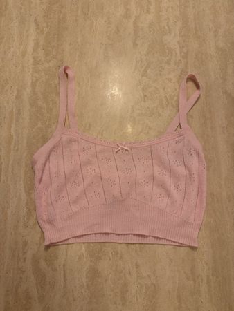 SKIMS Pointelle Bralette – Rosa | Grösse M 
