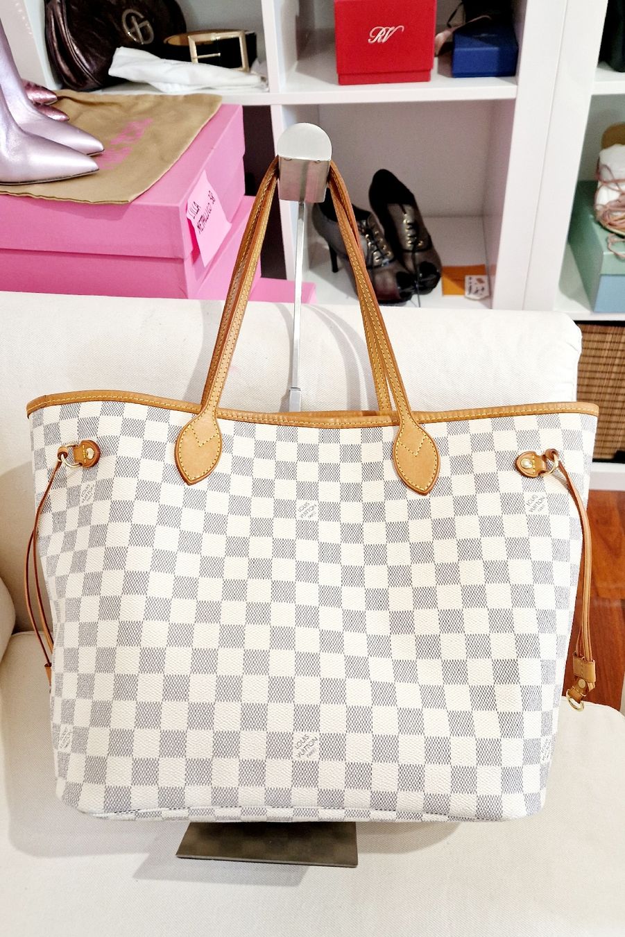 Louis Vuitton Borse da donna: Neverfull Mm Louis vuitton damier azur – Usato da Corteglia venduto da ila_kz6b 1