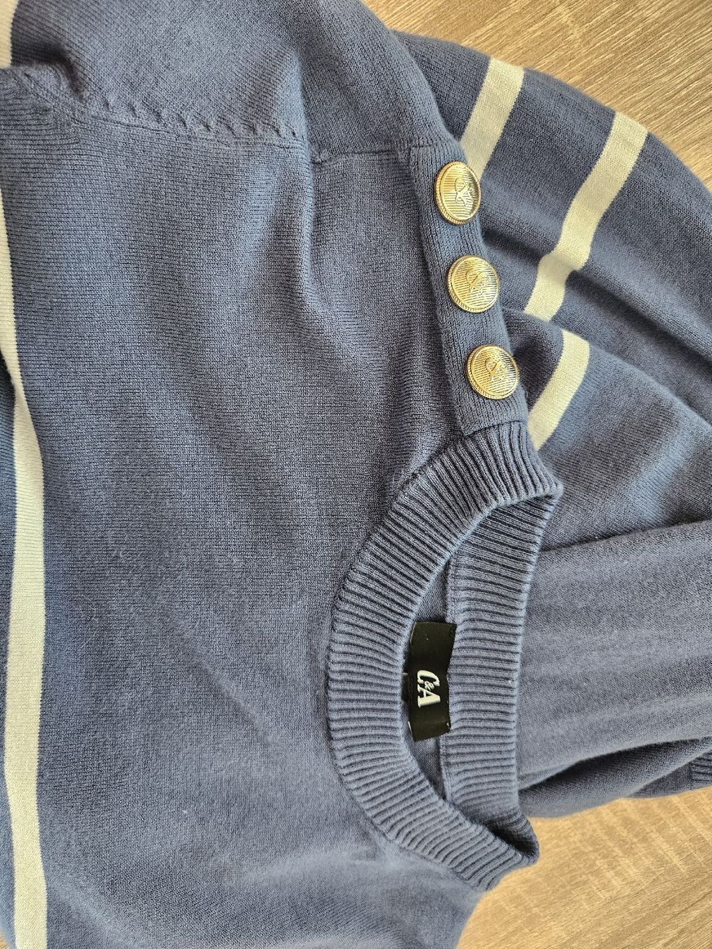 C&A Maglioni & Felpe: C&A Pullover blau/weiss gestreift – Usato da Ebikon venduto da SecondChance_byM 4