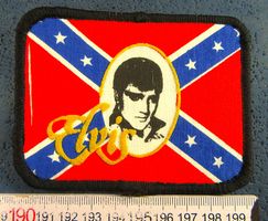 ELVIS REBEL FLAGGE AUFNÄHER PATCH OHNE LEIM VINTAGE