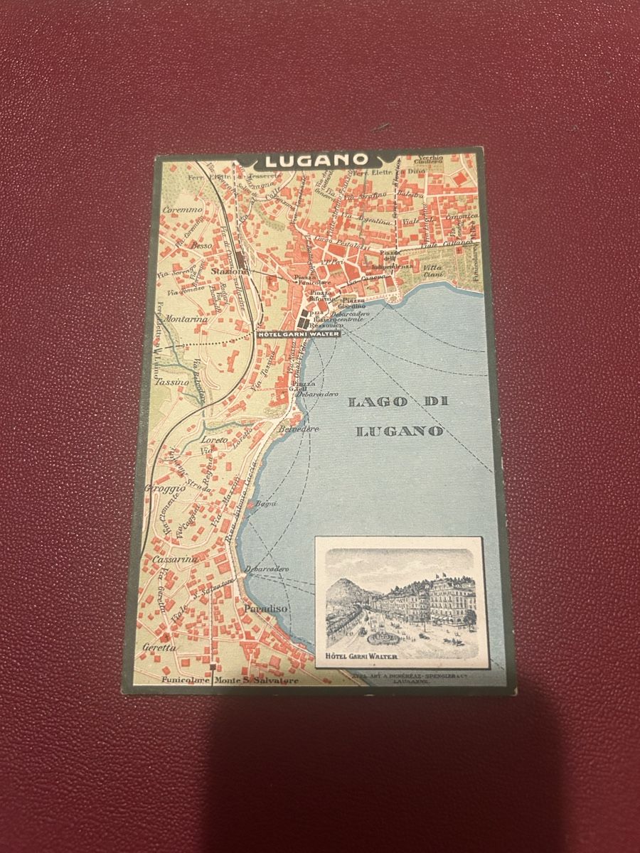 Cartes postales: Lugano, Hotel Garni Walter – D'occasion à Breganzona par Milesbo