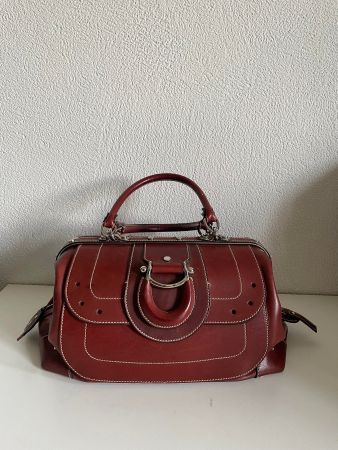 Authentic Aigner leather Handbag Doctor bag Arzttasche Style
