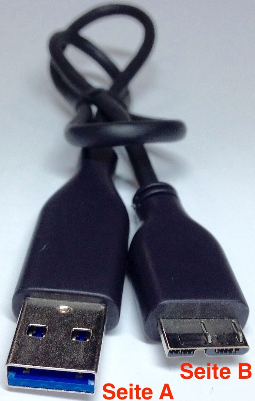 Kabel: Adapter-Kabel USB-3.0 Typ_A-zu-microB ST/ST ca.46cm schwarz – Gebraucht aus Reinach AG von RiesenServicesGmbH