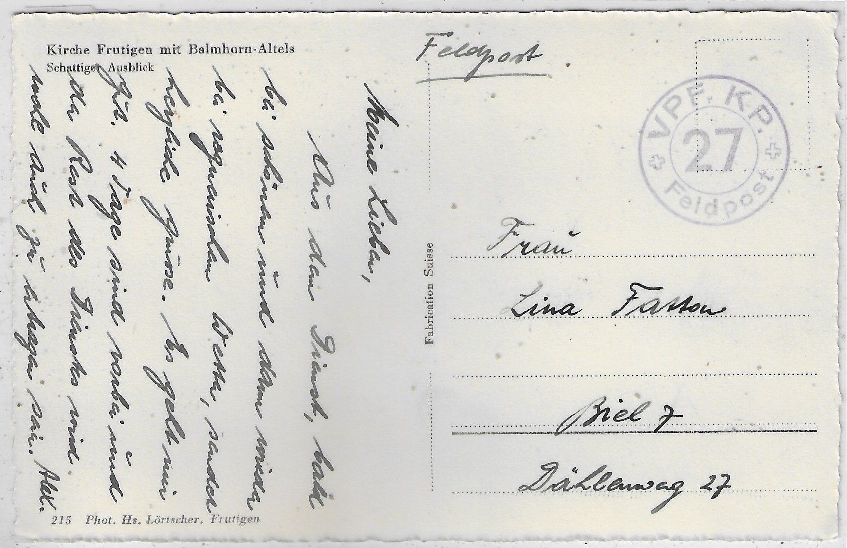 Cartes postales: Kirche Frutigen – D'occasion à Ettingen par Kartenplanet 1