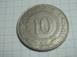 Jugoslawien 10 Dinar, 1977