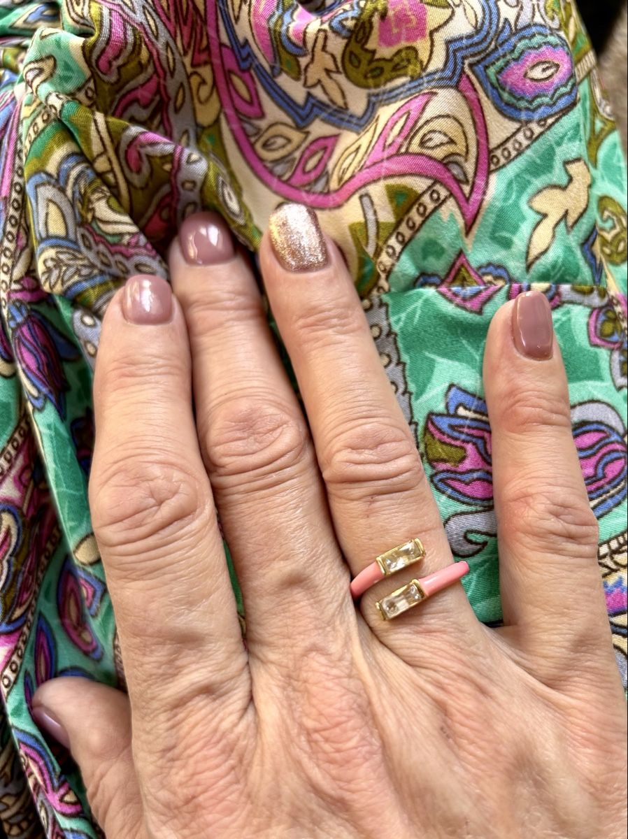 Ringe: Bague rose émail – Neu und originalverpackt aus ANIèRES von feuillette