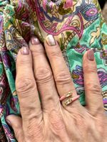 Bague rose émail
