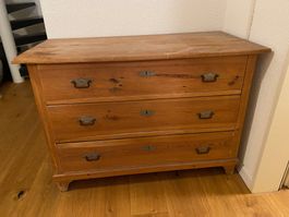 Massivholzkommode - natur oder ideal für DIY