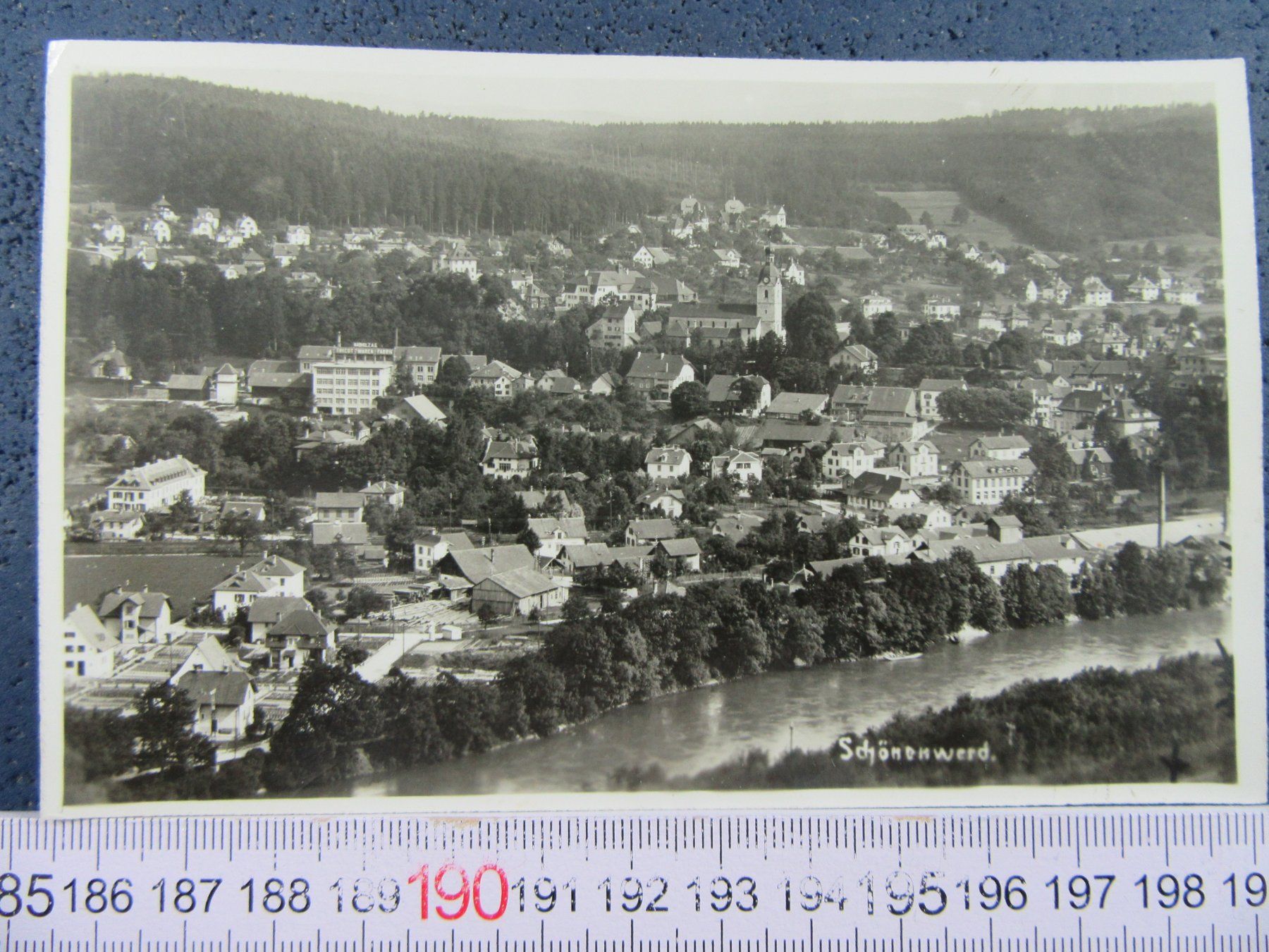 Ansichtskarten: SCHÖNENWERD SO AK 1932 LUFTBILD AGFA – Gebraucht aus Ettingen von Hausi4711