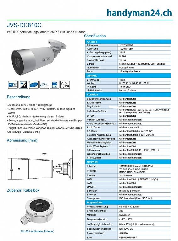 Camcorder: WiFi - Kamera DC810C – Neu und originalverpackt aus Dietikon von inf_xq5h 1