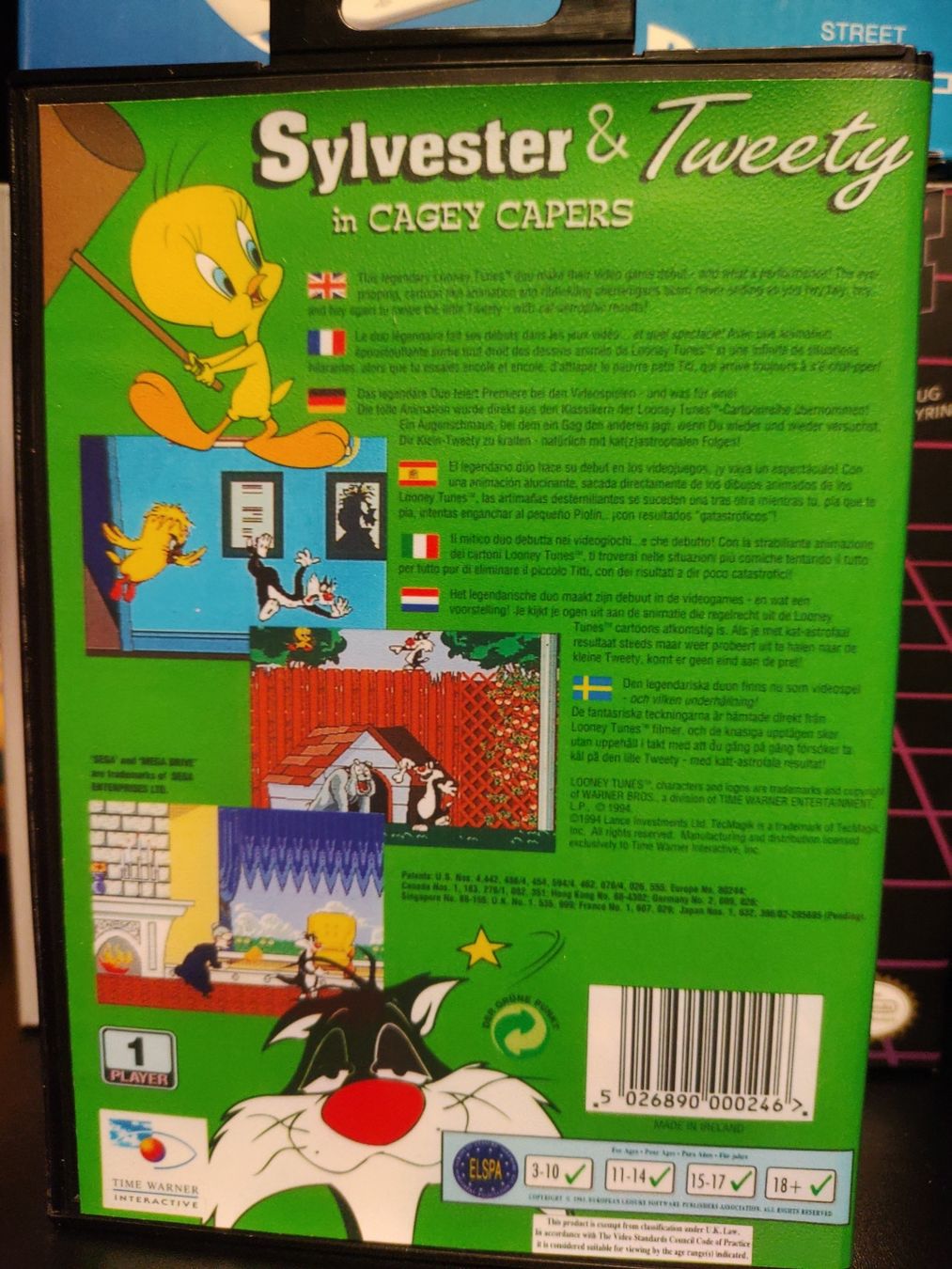Sega Giochi: Jeu Mega Drive Sylvester & Tweety in Cagey Capers – Usato da Fribourg venduto da PastGame 1