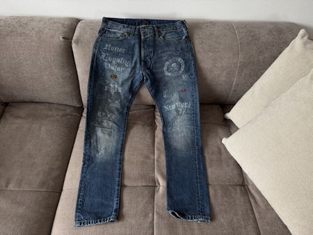 Polo Ralph Lauren Denim Jeans 31x32, Unique Design!