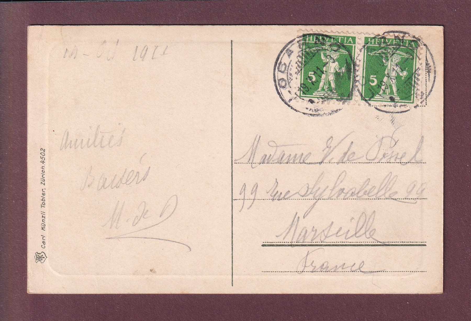 Cartoline postali: TICINO - Costumi - 1911 – Usato da Pully venduto da nicecards 1
