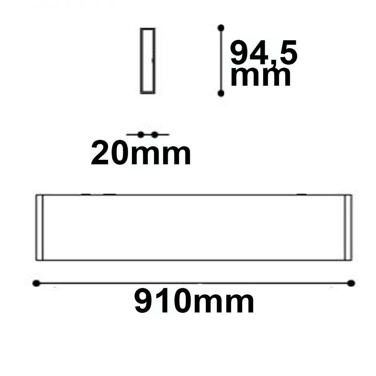 Lampade: LED Wandleuchte, Weiss, 91 cm – Nuovo (secondo la descrizione) da Kreuzlingen venduto da Smart-Light 2