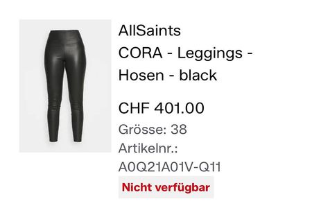AllSaints Leder Leggings