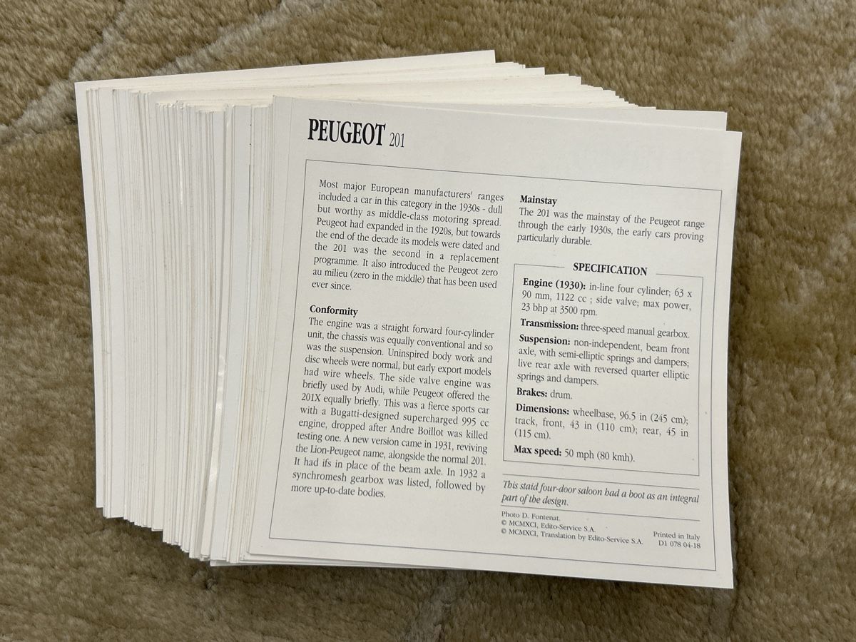 Carte collezionabili: 100x Auto Sammelkarten Atlas Edito – Usato da Mels venduto da balphard 2