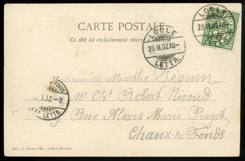 Cartoline postali: LE LOCLE - Place du Marché – Usato da Tramelan venduto da hir_9sgb 1