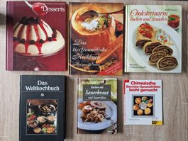 6 Kochbücher -> Desserts, Hauptmahlzeiten, Chinesisch...