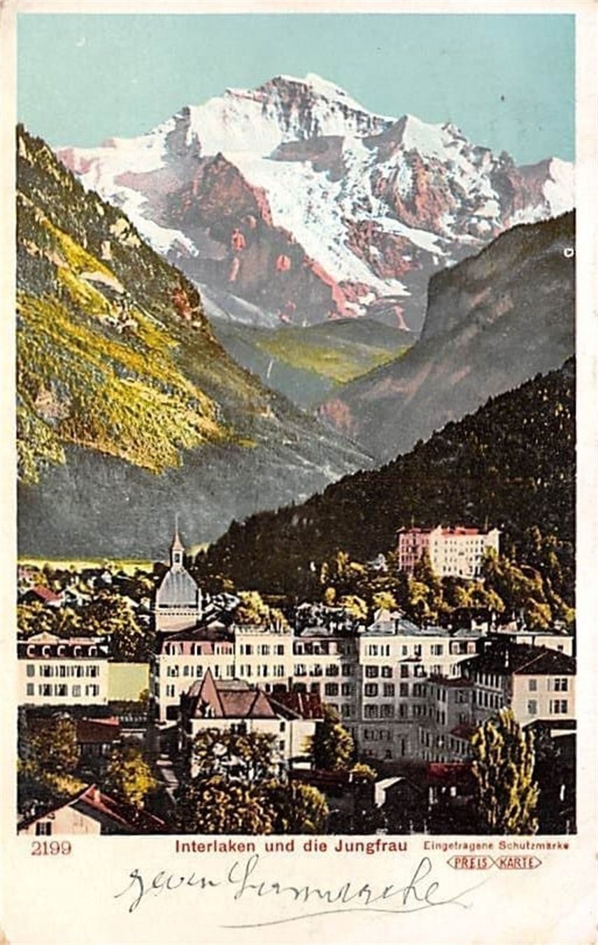 Ansichtskarten: Interlaken, die Jungfrau – Gebraucht aus Ottikon b.Kemptth. von Neptun1974