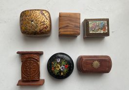 Diverse Schachteli Deko 1x Ikone 1x rundes Blechschachteli