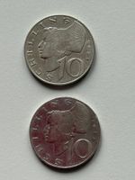 2x10 Schilling Münze 1958, Republik Österreich, Silbermünzen