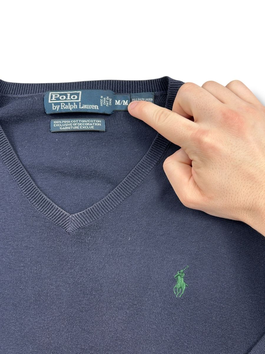 Ralph Lauren Maglioni & Felpe: Pull col V Ralph Lauren Bleu Marine - M - coton pima – Nuovo (secondo la descrizione) da Hauterive NE venduto da Leo_o 2