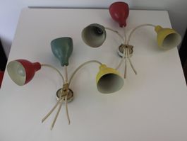 Seltenes Paar Vintage Wandlampen 50er Jahre