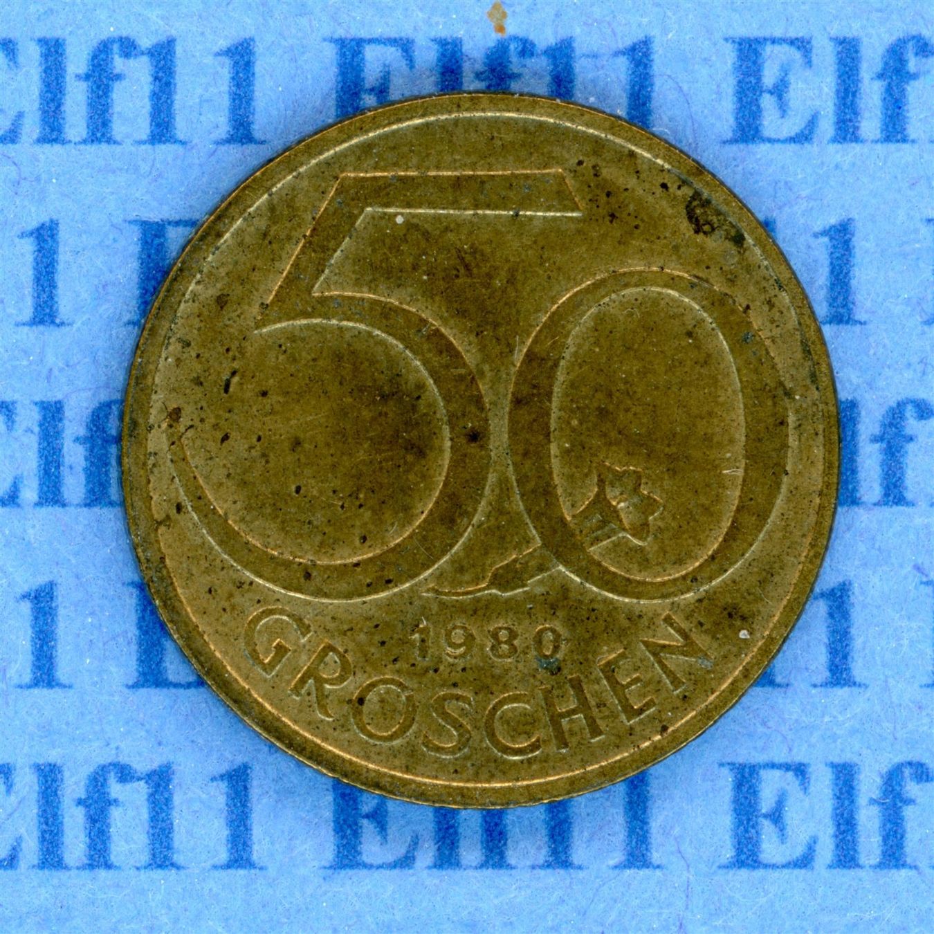 Tutti le monete: ATS___0.50 1980 vz 50 Groschen – Usato da Widnau venduto da Elf11