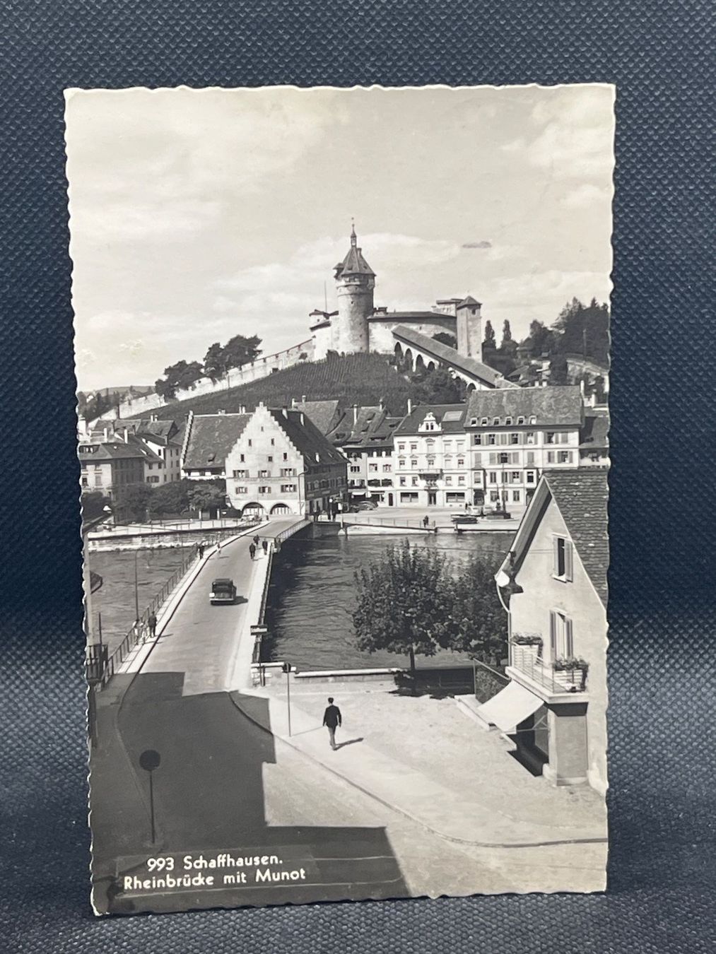 Cartoline postali: Schaffhausen. Rheinbrücke mit Munot – Usato da Widnau venduto da Brusi9