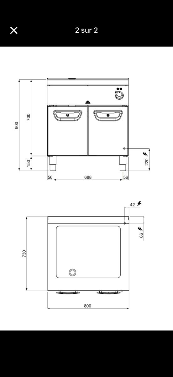 Komplettküchen: Plancha sauteuse professionnelle Berto’s restauration – Gebraucht aus Dully von emi_hg66 1