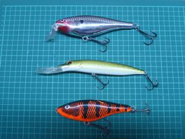 3 er SET Hechtköder: Rapala  und DAM