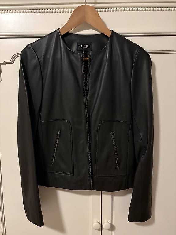 Caroll Vestes: Veste cuir noir Caroll – D'occasion à Vich par NatachaCK