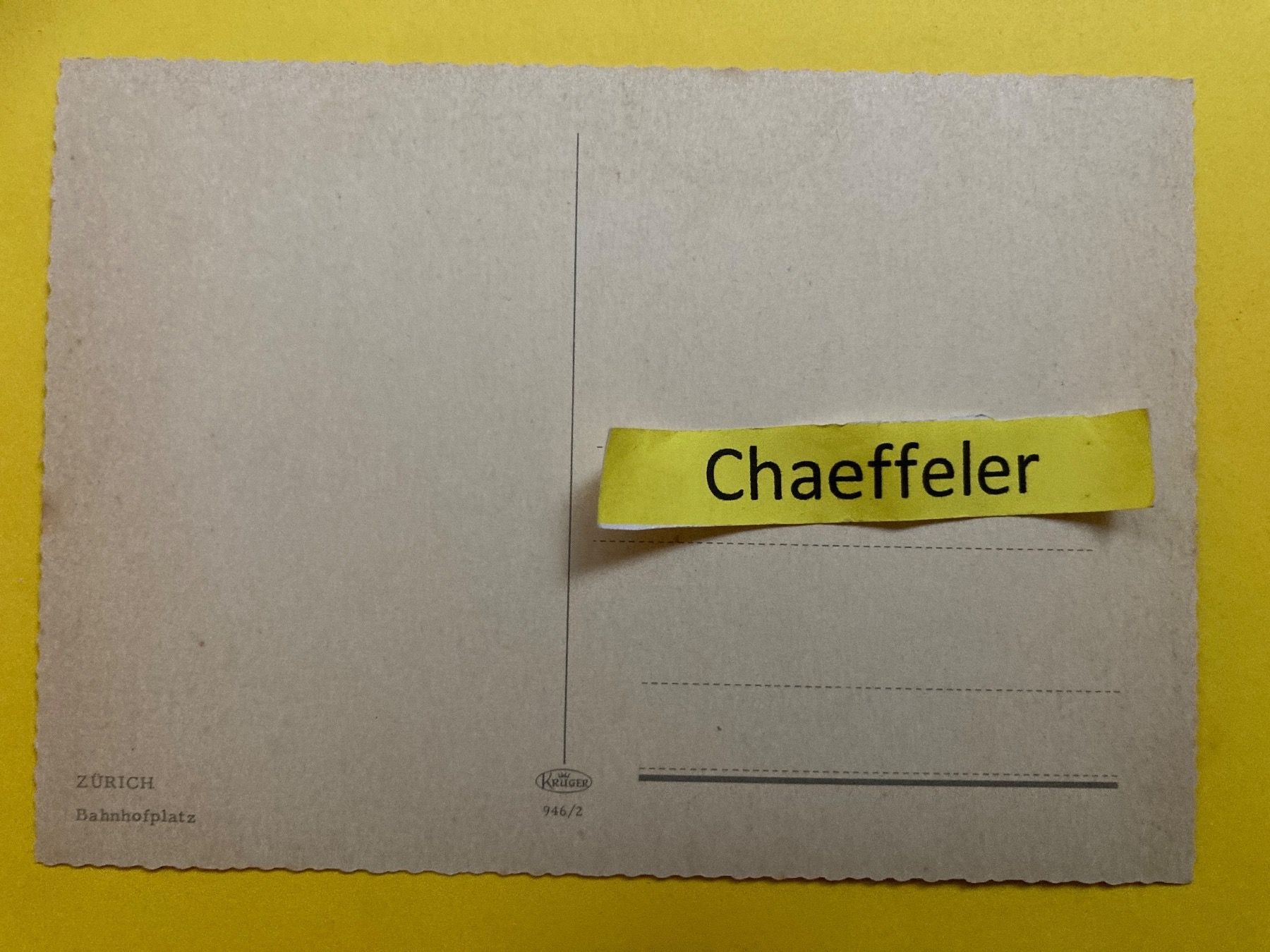 Cartoline postali: Zürich, Bahnhofplatz – Usato da Zürich venduto da Chaeffeler 1